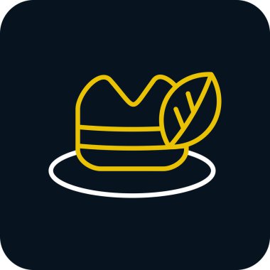 hat şapka simgesi siyah arkaplanda izole edildi. Şapka ikonu. Renkli taslak konsepti. vektör