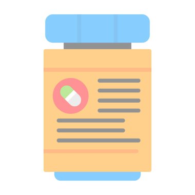 İlaç şişesi ikon vektör illüstrasyonu