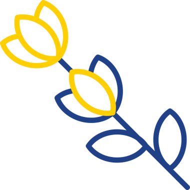 Çiçek ve doğa vektör ikonu. resimleme