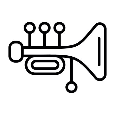 Tuba vektörü basit simgesi