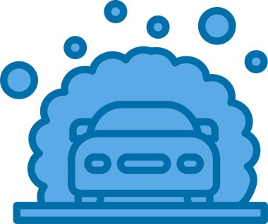 araba yıkama ikonu vektör illüstrasyonu