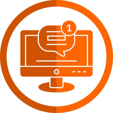 Online bilgisayar ekranı. Basit tasarım