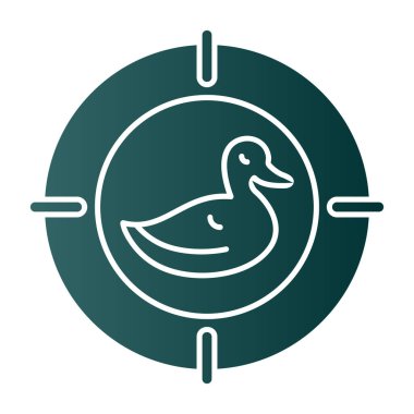 Ördek simgesi, vektör çizimi