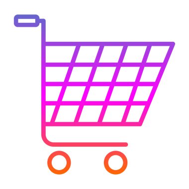 Alışveriş arabası ikonu, illüstrasyon 