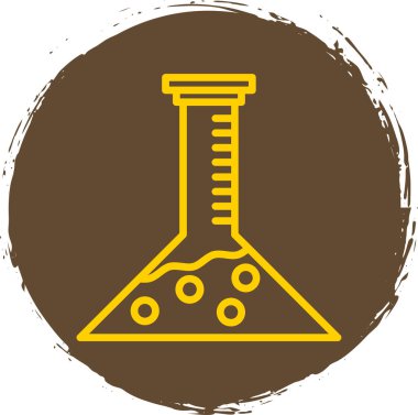 Bilim şişesi. Basit tasarım. Beaker vektör simgesi              