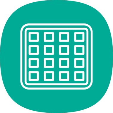 waffle düz vektör simgesi 