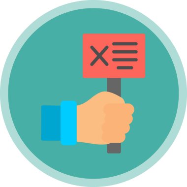 Bir el ve kırmızı haçın vektör çizimi