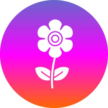 Bir çiçek simgesinin vektör illüstrasyonu