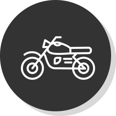 motosiklet simgesi, vektör illüstrasyonu basit tasarım