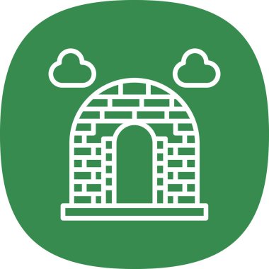 Benzersiz mimari kule vektör çizgisi simgesi