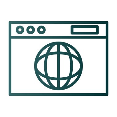 Web tarayıcı simgesi vektör illüstrasyonu 