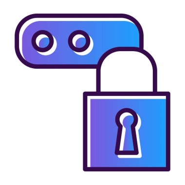 Şifre. Web simgesi basit illüstrasyon 