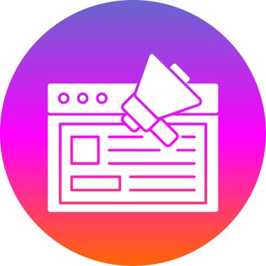 reklam simgesi modern vektör illüstrasyonu 