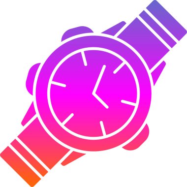 Kol saati simgesi basit tasarım 