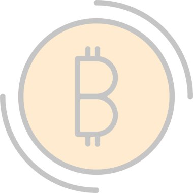 bitcoin. Web simgesi basit illüstrasyon 