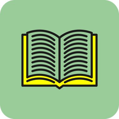 kitap simgesi, vektör illüstrasyonu basit tasarım