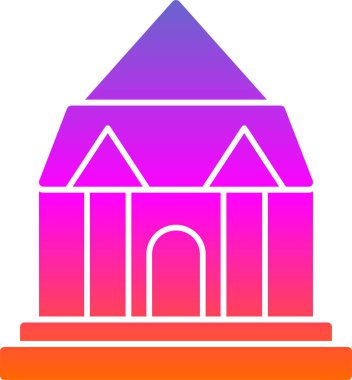 Bina. Web simgesi basit illüstrasyon