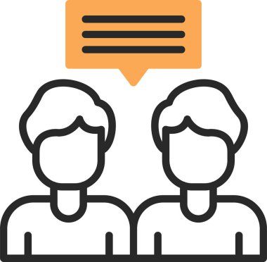 Konuş. Web simgesi basit illüstrasyon