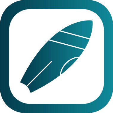 Sörf tahtası simgesinin vektör çizimi 