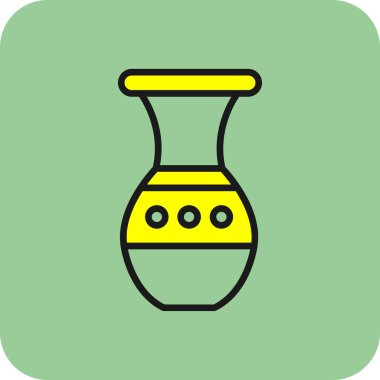 Güzel vazo simgesinin vektör illüstrasyonu             