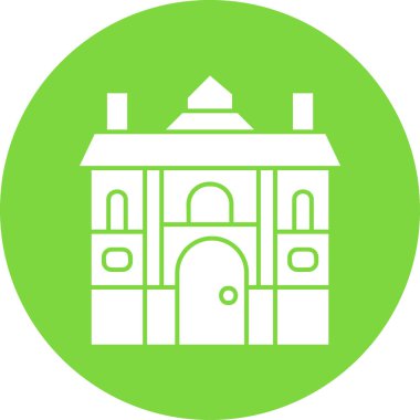 Bina. Web simgesi basit illüstrasyon