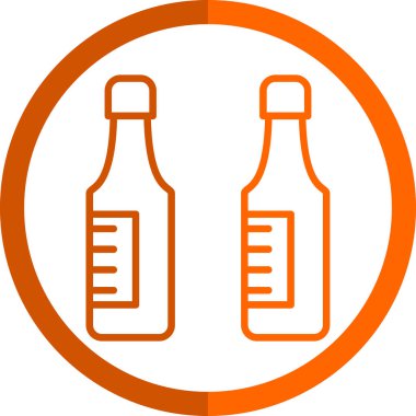 bira şişeleri simgesi, vektör illüstrasyonu  