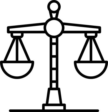 Adalet ölçek simge vektör çizim