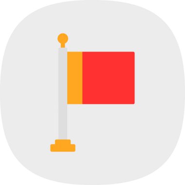 bayrak düz simge vektör çizim