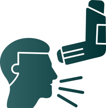 Adam kafası megafon vektörlü.