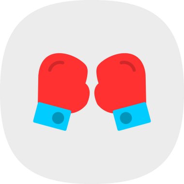 Boks eldiveni simgesi, vektör illüstrasyonu 