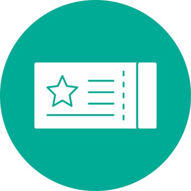 bilet ikonu vektör illüstrasyonu