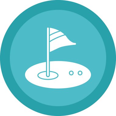 Golf simgesinin vektör illüstrasyonu 