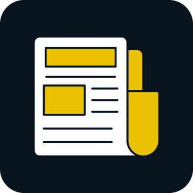 haber simgesi, gazete sembolü, vektör illüstrasyonu