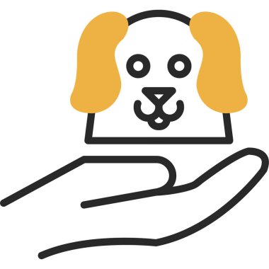 hayvan kemiği renk ikonu vektör illüstrasyonu