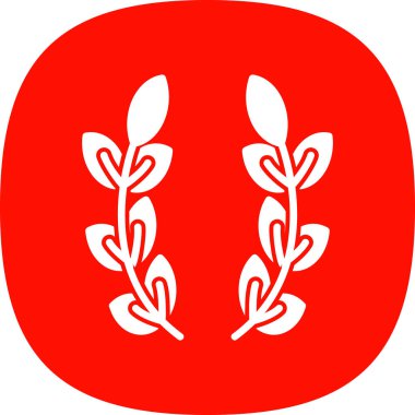 Defne çelengi ağ vektör simgesi