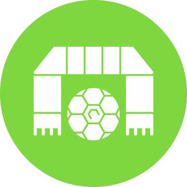 Futbol eşarp simgesinin vektör illüstrasyonu 