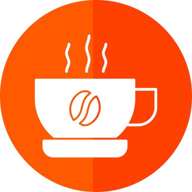 sıcak kahve ikonu, vektör illüstrasyonu