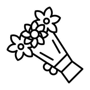 Buket. Web simgesi basit illüstrasyon               