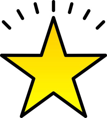 simple flat star icon illustration design