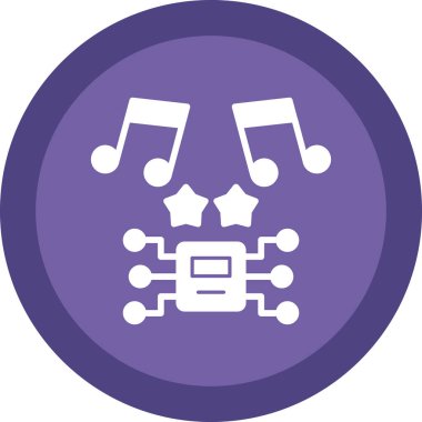 Müzikal. Web simgesi basit illüstrasyon