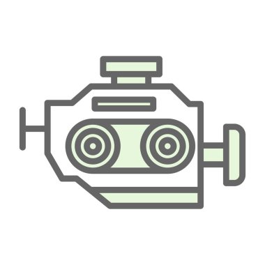 kamera aygıtı simgesi doldurulmuş dış hat biçimi