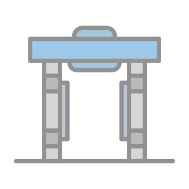 Beyaz arka plan üzerinde bariyer şeffaf işareti izole bariyer simge vektör