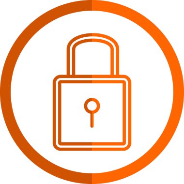 Düz simge, vektör resimlemesini kilitle  