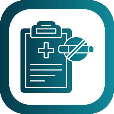 tıbbi rapor simgesi vektör illüstrasyonu 