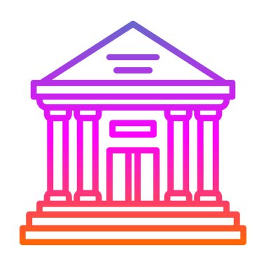 Bina. Web simgesi basit illüstrasyon