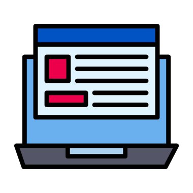 Web sitesi vektör düz simgesi 