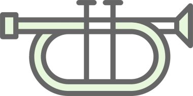 Trompet simgesinin vektör çizimi