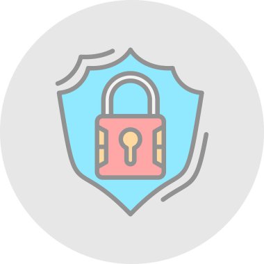 güvenli simge vektör çizim 