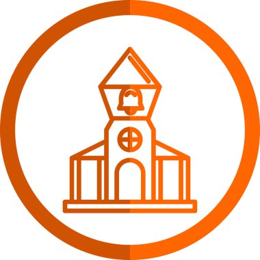 Kiliseye. Web simgesi basit illüstrasyon