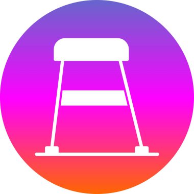 Moda düz stil izole edilmiş arka planda sandalye simgesi